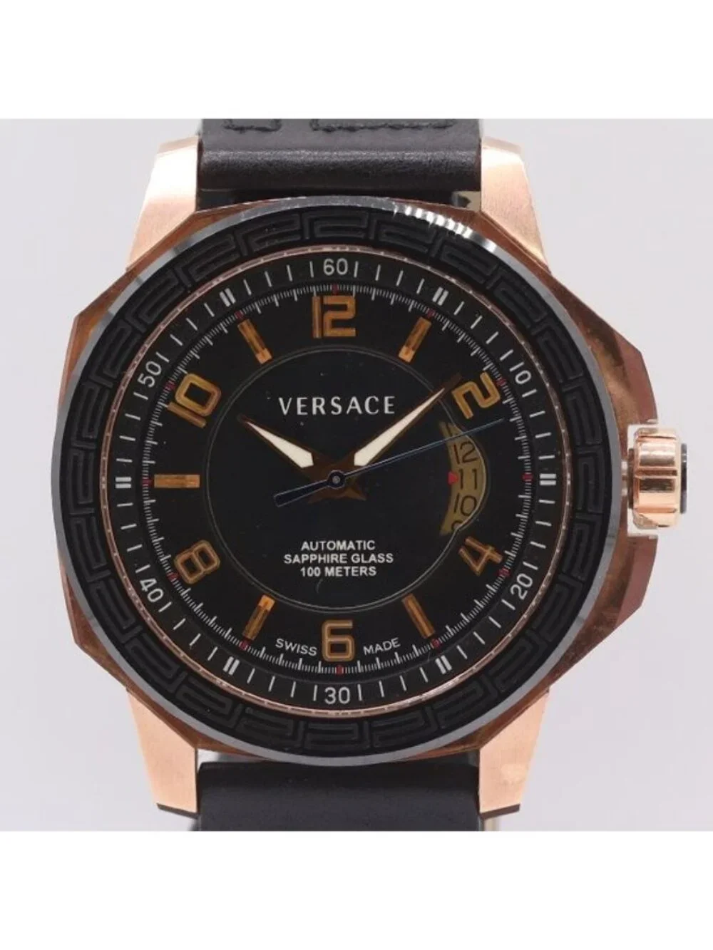 Versace Diversity Automatic Date Black Dial Watch